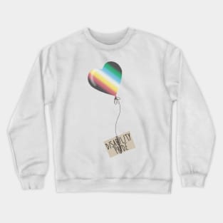 Disability pride flag balloon Crewneck Sweatshirt